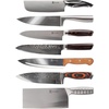 image:imageBambooMN Authentic Chinese Chef Knife Meat Cleaver 1 PieceHammered Blade Black Handle