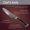image:imageBambooMN Authentic Chinese Chef Knife Meat Cleaver 1 PieceHammered Blade Black Handle
