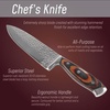 image:imageBambooMN Authentic Chinese Chef Knife Meat Cleaver 1 PieceHammered Blade Walnut Handle