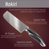 image:imageBambooMN Authentic Chinese Chef Knife Meat Cleaver 1 PieceNakiri Smooth Blade Black Handle