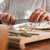 image:imageBambooMN Authentic Chinese Chef Knife Meat Cleaver 1 PieceSmooth Blade Black Handle