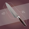 image:imageBambooMN Authentic Chinese Chef Knife Meat Cleaver 1 PieceSmooth Blade Black Handle