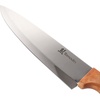 image:imageBambooMN Authentic Chinese Chef Knife Meat Cleaver 1 PieceSmooth Blade Oak Handle