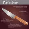 image:imageBambooMN Authentic Chinese Chef Knife Meat Cleaver 1 PieceSmooth Blade Oak Handle