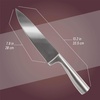 image:imageBambooMN Authentic Chinese Chef Knife Meat Cleaver 1 PieceSmooth Blade Silver Handle