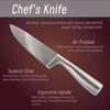 image:imageBambooMN Authentic Chinese Chef Knife Meat Cleaver 1 PieceSmooth Blade Silver Handle