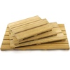 image:imageBambooMN Bamboo Bath Mat for Bathroom Spa Outdoor Shower Extra Large Square 24 x 24 x 13 AntiSlip Water Resistant Coating  1 Piece1