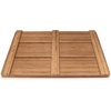 image:imageBambooMN Bamboo Bath Mat for Bathroom Spa Outdoor Shower Extra Large Square 24 x 24 x 13 AntiSlip Water Resistant Coating  1 Piece1