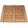 image:imageBambooMN Bamboo Bath Mat for Bathroom Spa Outdoor Shower Extra Large Square 24 x 24 x 13 AntiSlip Water Resistant Coating  1 Piece1
