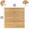 image:imageBambooMN Bamboo Bath Mat for Bathroom Spa Outdoor Shower Extra Large Square 24 x 24 x 13 AntiSlip Water Resistant Coating  1 Piece1