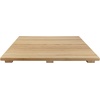 image:imageBambooMN Bamboo Bath Mat for Bathroom Spa Outdoor Shower Extra Large Square 24 x 24 x 13 AntiSlip Water Resistant Coating  1 Piece1