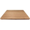 image:imageBambooMN Bamboo Bath Mat for Bathroom Spa Outdoor Shower Extra Large Square 24 x 24 x 13 AntiSlip Water Resistant Coating  1 Piece2