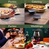 image:imageBambooMN Bamboo Coaster Set  4 x 4 Square  2 Sets of 4Black Square Topper  Vertical