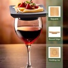 image:imageBambooMN Bamboo Coaster Set  4 x 4 Square  2 Sets of 4Black Square Topper  Vertical
