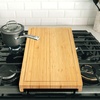 image:imageBambooMN Bamboo Griddle CoverCutting Board for Viking Cooktops Vertical Cut with Raised Design Small 1025x198x150