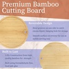 image:imageBambooMN Bamboo Round Cutting and Serving Board Charcuterie Board  12 diameter x 075 thickness  1 Piece3