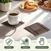image:imageBambooMN Bamboo Slat Coasters  425 x 425  Black  12 CoastersBlack  Slat