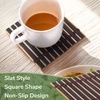 image:imageBambooMN Bamboo Slat Coasters  425 x 425  Black  12 CoastersBlack  Slat
