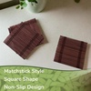 image:imageBambooMN Bamboo Slat Coasters  425 x 425  Black  12 CoastersChocolate  Matchstick