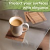 image:imageBambooMN Bamboo Slat Coasters  425 x 425  Black  12 CoastersDark Tan  Matchstick
