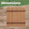 image:imageBambooMN Bamboo Slat Coasters  425 x 425  Black  12 CoastersDark Tan  Matchstick