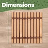 image:imageBambooMN Bamboo Slat Coasters  425 x 425  Black  12 CoastersDark Tan  Slat