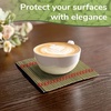 image:imageBambooMN Bamboo Slat Coasters  425 x 425  Black  12 CoastersGreen  Matchstick