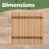 image:imageBambooMN Bamboo Slat Coasters  425 x 425  Black  12 CoastersLight Tan  Slat