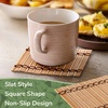 image:imageBambooMN Bamboo Slat Coasters  425 x 425  Black  12 CoastersLight Tan  Slat