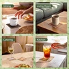 image:imageBambooMN Bamboo Slat Coasters  425 x 425  Black  12 CoastersLight Tan  Slat