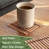 image:imageBambooMN Bamboo Slat Coasters  425 x 425  Black  12 CoastersLight Tan  Slat