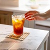 image:imageBambooMN Bamboo Slat Coasters  425 x 425  Black  12 CoastersNatural  Slat