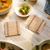 image:imageBambooMN Bamboo Slat Coasters  425 x 425  Black  12 CoastersNatural  Slat