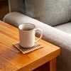 image:imageBambooMN Bamboo Slat Coasters  425 x 425  Black  12 CoastersNatural  Slat
