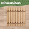 image:imageBambooMN Bamboo Slat Coasters  425 x 425  Black  12 CoastersNatural  Slat