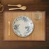 image:imageBambooMN Bamboo Slats Placemat with Fabric Border  Solid Color Print  18 x 13  Red 8 pcsBrown