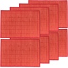 image:imageBambooMN Bamboo Slats Placemat with Fabric Border  Solid Color Print  18 x 13  Red 8 pcsRed