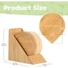 image:imageBambooMN Brand  1 Set  Solid Deluxe High End Bamboo Coasters Set 10 CoastersSet10 Coaster Set