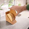 image:imageBambooMN Brand  1 Set  Solid Deluxe High End Bamboo Coasters Set 10 CoastersSet10 Coaster Set
