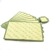 image:imageBambooMN Brand  Bamboo Slats Placemat with Matching Coaster  Floral Print Green Border  12 x 175  Chicken 4 pcsChicken  With Coaster