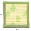 image:imageBambooMN Brand  Bamboo Slats Placemat with Matching Coaster  Floral Print Green Border  12 x 175  Chicken 4 pcsChicken  With Coaster