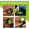 image:imageBambooMN Brand  Matcha Bowl Set Includes Bowl RestTea Whisk Chasaku Tea Spoon amp Tray 1 Set Shimmering BlueDeep Blue