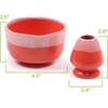 image:imageBambooMN Brand  Matcha Ceramic Set  Matcha Bowl and Whisk Holder  1 Set Deep Red with BlackCoral