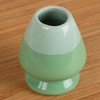 image:imageBambooMN Brand  Matcha Ceramic Set  Matcha Bowl and Whisk Holder  1 Set Deep Red with BlackMint Green