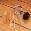 image:imageBambooMN Brand  Matcha Green Tea Whisk Set  Black  5Piece Set  Bamboo Tea AccessoriesBlack