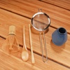 image:imageBambooMN Brand  Matcha Green Tea Whisk Set  Black  5Piece Set  Bamboo Tea AccessoriesDeep Blue