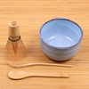 image:imageBambooMN Brand  Matcha Green Tea Whisk Set  Whisk  Scoop  Tea Spoon  Soft Light Green BowlShimmering Blue  Set