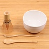 image:imageBambooMN Brand  Matcha Green Tea Whisk Set  Whisk  Scoop  Tea Spoon  Soft Light Green BowlWhite  Set
