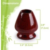 image:imageBambooMN Brand  Matcha Tea Whisk Holder  CoralDeep Red with Black