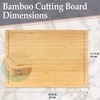 image:imageBambooMN Brown Large Natural Bamboo Cutting Board with Juice Groove For Home and Kitchen  1685 x 1175 x 05 3Ply  1 Piece100